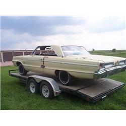 1966 DODGE POLARA, 2DR HT, PROJECT, WHITE, HAS RUST AND