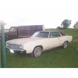 1970 CHEVROLET MONTE CARLO, ORIGINAL, -CREAM BLCK TOP, 
