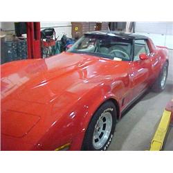 1980 CHEVROLET CORVETTE, RED, FACTORY 4 SPD, L-82 350 M