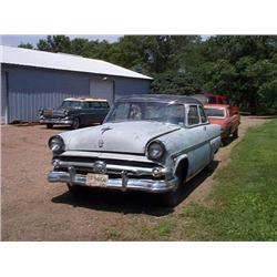 1954 FORD 2DR SEDAN V-8, DIRVES-PROJECT- BLUE IN COLOR 