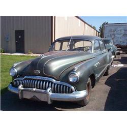 1949 BUICK SUPER 8 4DR HT, GREEN ORIGINAL CAR, HA