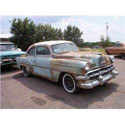 1953 CHEVROLET BELAIR, 2DR SEDAN, BLUE, INTERIOR 