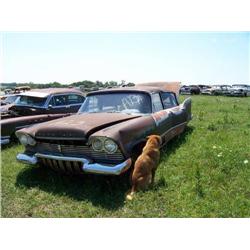 1957 PLYMOUTH, BLACK, 4DR