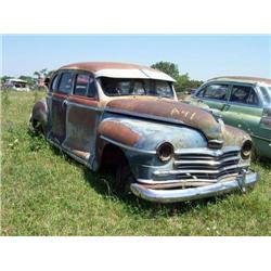 1950 PLYMOUTH 4DR SUICIDE, COMPLETE, BLUE, INTERI