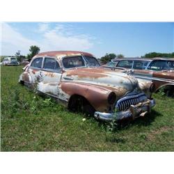 1947 BUICK 4DR, INTERIOR SHOT, COMPLETE, HAS RUST