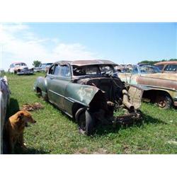 1951 CHEVROLET 2DR, GREEN, DAMAGED, HAS RUST, NO 