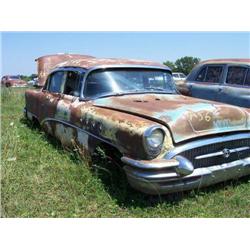 1955 BUICK 4DR, COMPLETE, HAS DAMGE, AND RUST