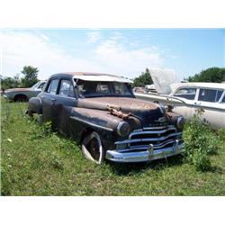 1950 PLYMOUTH 4DR, BLACK, COMPLETE, VISOR, INTERI