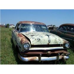 1953 FORD 2DR POST, YELLOW, COMPLETE, INTERIOR BA