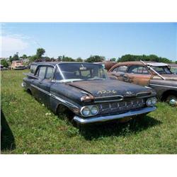 1959 CHEVROLET KINGSWOOD STATIONWAGON, 4DR, NO MT