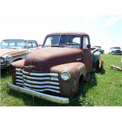 1950'S CHEVROLET 3600 PICKUP, 5 WINDOW, LONG BOX,
