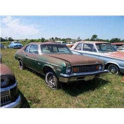 1973 CHEVROLET NOVA, 2DR, NO MTR OR TRANS, INTERI