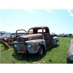 1951 FORD F-1 PICKUP, COMPLETE, INTERIOR BAD, HAS