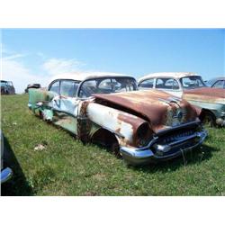 1955 OLDS 88 2DR HT, HIT FRONT, INTERIOR COMPLETE