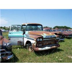 1959 CHEVROLET APACHE PICKUP, LONG BOX, COMPLETE,