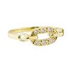 Image 1 : CZ Buckle Ring - 14KT Yellow Gold