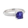 Image 1 : 2.55 ctw Blue Sapphire and Diamond Ring - Platinum