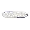Image 1 : Platinum 1.00 ctw Sapphire and Diamond Brooch