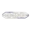 Image 1 : Platinum 1.00 ctw Sapphire and Diamond Brooch