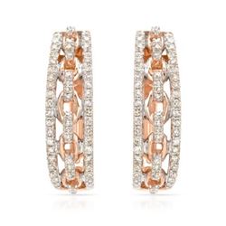 14k Rose Gold 0.32CTW Diamond Earrings, (SI1/G)