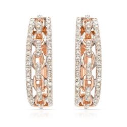 14k Rose Gold 0.32CTW Diamond Earrings, (SI1/G)