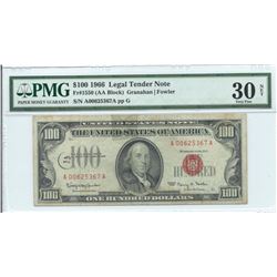 1966 $100 Legal Tender Note PMG Very Fine 30 Net