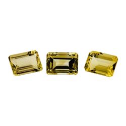 24.04 ctw.Natural Emerald Cut Citrine Quartz Parcel of Three