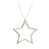 Image 1 : 0.5 ctw Diamond Pendant With Chain - 10KT White Gold