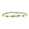 Image 2 : 2.50 ctw Emerald Bracelet - 14KT Yellow Gold