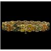 Image 2 : 14KT Yellow Gold 28.17 ctw Multicolor Sapphire and Diamond Bracelet