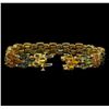 Image 3 : 14KT Yellow Gold 28.17 ctw Multicolor Sapphire and Diamond Bracelet