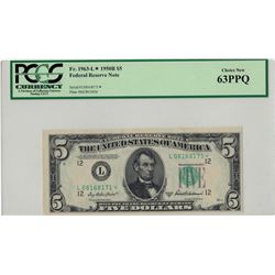 1950B PCGS CN 63PPQ $5 Federal Reserve Note