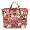 Image 1 : Gucci Pink Canvas Leather Small Floral Tote Bag