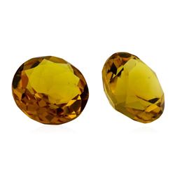 8.62 ctw.Natural Round Cut Citrine Quartz Parcel of Two