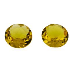 2.03 ctw.Natural Round Cut Citrine Quartz Parcel of Two