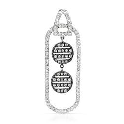 18k White Gold 1.10CTW Diamond Pendant, (SI1-SI2/G-H)