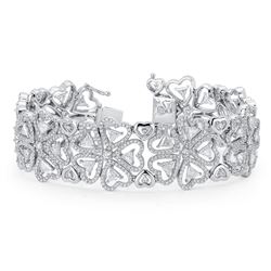 18k White Gold 10.66CTW Diamond Bracelet, (VS/F-G)