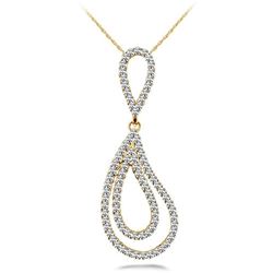 18k Gold 0.72CTW Diamond Pendant, (SI2/H-I)