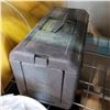 Image 3 : WHITE PAIL FULL OF BOLTS, SCREWS, AND OTHER FASTENERS, AND GREY TOOL BOX W/ CONTENTS