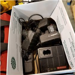 4 METABO BATTERIES AND 2 CHARGERS