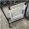 Image 2 : ROLLING CLOTHES RACK AND WHITE METAL DRYING RACK