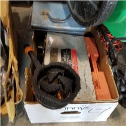 BOX OF BMW TIMING GUN, SLIDE HAMMER SET, CAR BRUSH