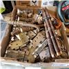 Image 2 : BOX OF ANTIQUE HARDWARE, CASTORS, HINGES