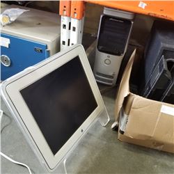 APPLE STUDIO DISPLAY, AIRPORT EXTREME BASE STATION, KEYBOARD, AND DELL COMPUTER