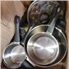 Image 2 : ITALIAN 10 PIECE REMY OLIVER STAINLESS STEEL 18/10 INDUCTION POT AND PAN SET