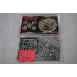 USA MERCURY DIME COLLECTION 1920-1940 .900 SILVER PLUS USA DIMES OF 20TH CENTURY .900 SILVER