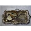 Image 1 : SILVER PLATED TRAY W/ BANGLES