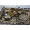 Image 2 : SILVER PLATED TRAY W/ BANGLES