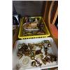 Image 1 : LOT OF BRASS MINIATURES, BUNNY FIGURES, BUSTS, AND GLASS DOOR KNOBS