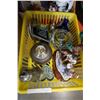 Image 2 : STEIN, CHINA BOWLS AND PLATES, GLASS DECOR, AND METAL MAKEUP CONTAINER